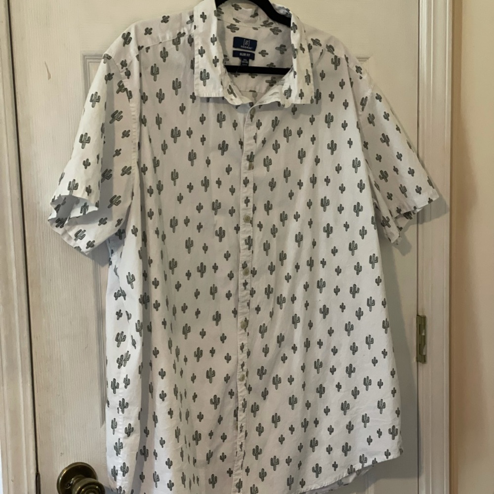 Cactus 3XL Graphic Button-Down